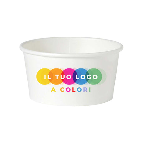 Coppette Gelato Carta Personalizzate a Colori