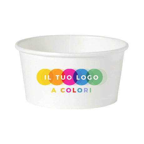 Coppette Gelato Carta Personalizzate a Colori