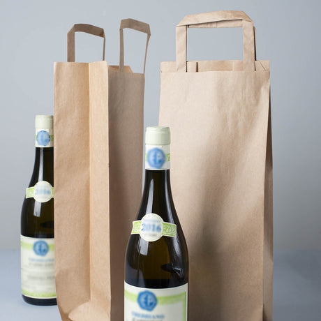 Portabottiglie Flat Bag Wine Carta Avana