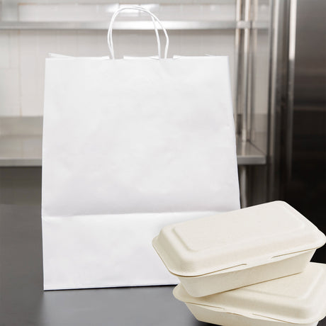 Shopper Take Away Manico Cordino Bianco