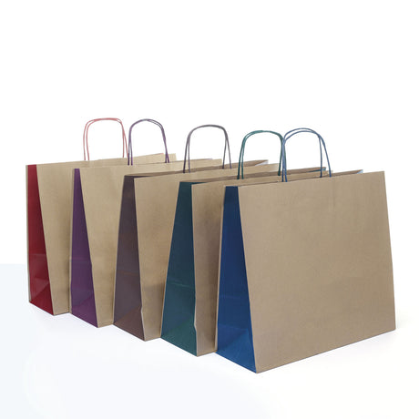 Shopper Carta Eco Bicolor Avana