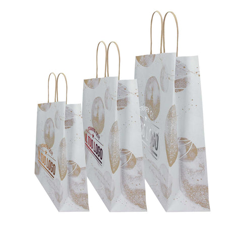 Shopper Carta White Snow Personalizzate a Caldo