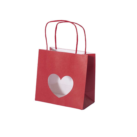 Shopper Carta Kraft con Finestra a Cuore