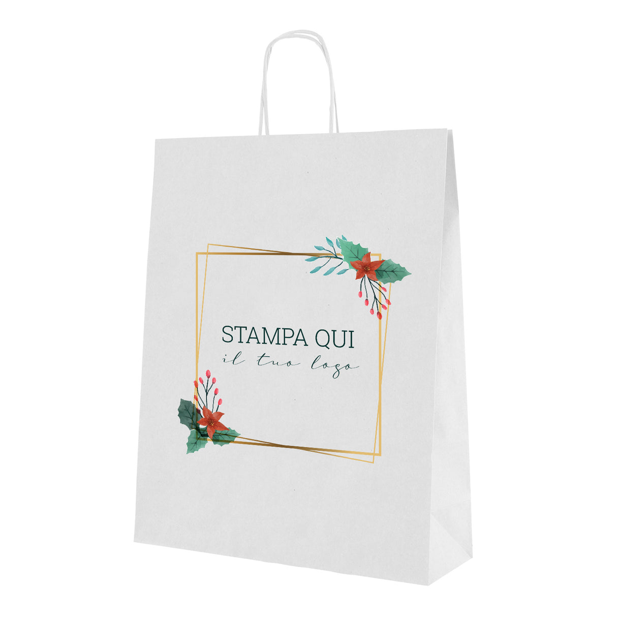 Shopper Christmas Frame Personalizzate Maniglia Piattina