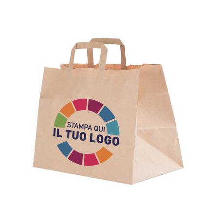 Shopper Carta Foodline con Logo a Colori 1-2 Lati