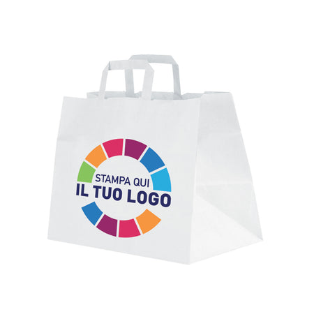 Shopper Carta Foodline con Logo a Colori 1-2 Lati