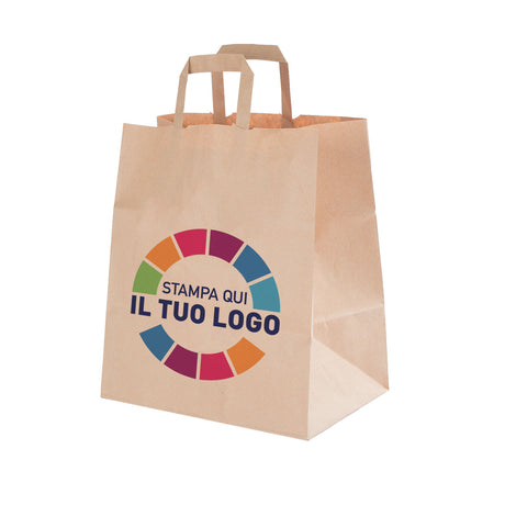 Shopper Carta Foodline con Logo a Colori 1-2 Lati