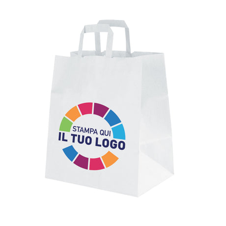 Shopper Carta Foodline con Logo a Colori 1-2 Lati