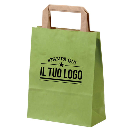 Buste Shopper Carta Sealing Colorata Personalizzata Piattina