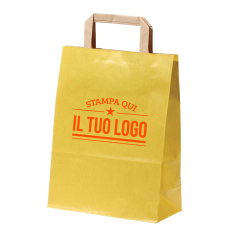 Buste Shopper Carta Sealing Colorata Personalizzata Piattina