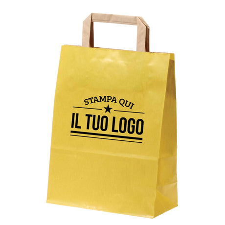 Buste Shopper Carta Sealing Colorata Personalizzata Piattina