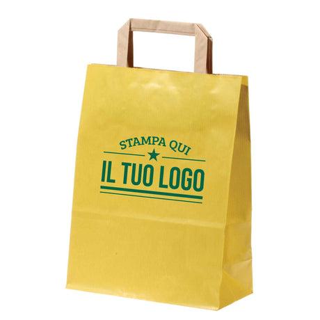 Buste Shopper Carta Sealing Colorata Personalizzata Piattina