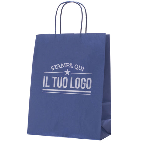 Buste Shopper Carta Blu Personalizzabile