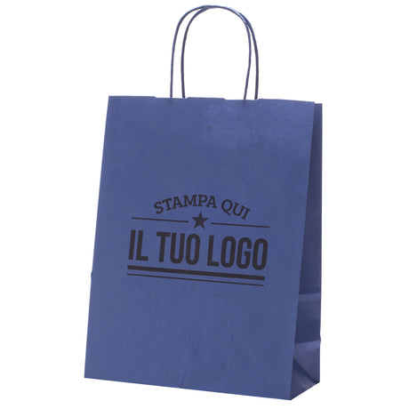 Buste Shopper Carta Blu Personalizzabile