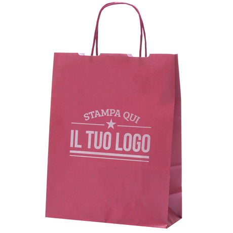 Buste Shopper Carta Bordeaux Personalizzabile