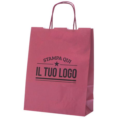 Buste Shopper Carta Bordeaux Personalizzabile