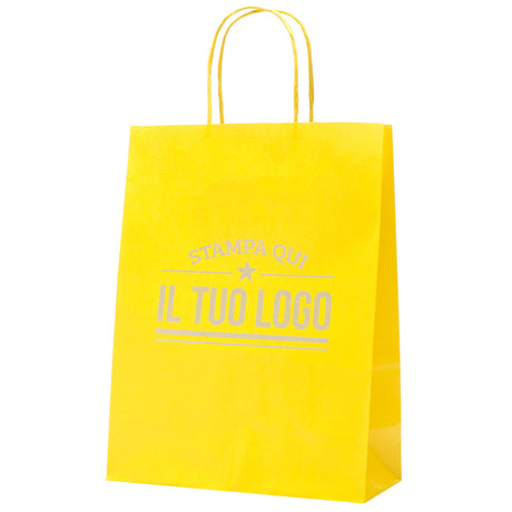 Buste Shopper Carta Gialla Personalizzabile