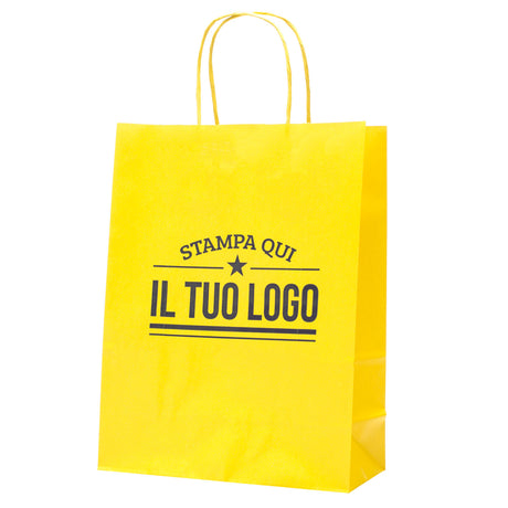 Buste Shopper Carta Gialla Personalizzabile