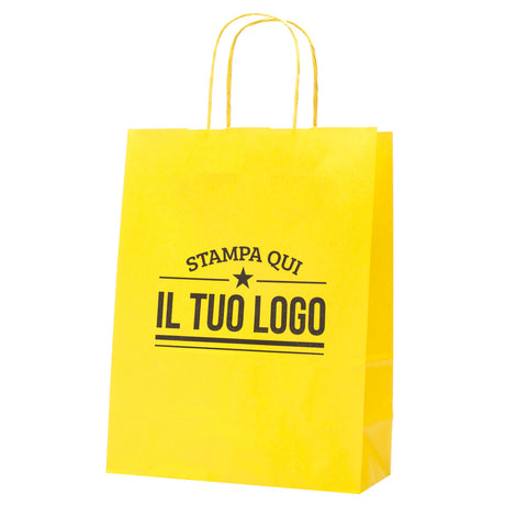 Buste Shopper Carta Gialla Personalizzabile