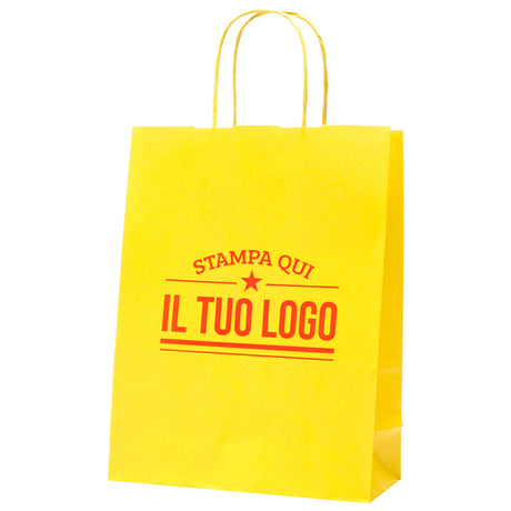 Buste Shopper Carta Gialla Personalizzabile