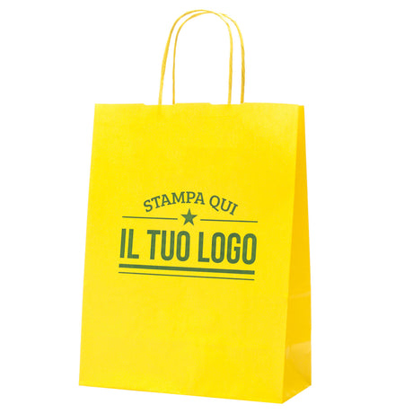 Buste Shopper Carta Gialla Personalizzabile