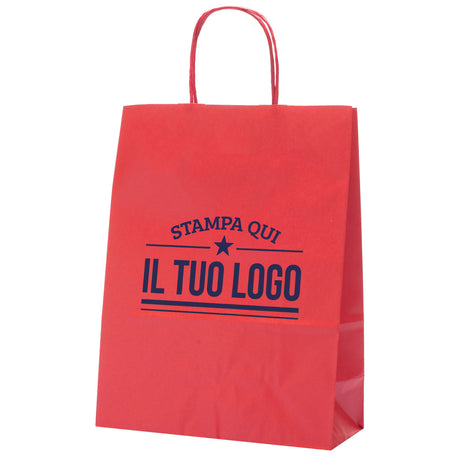 Buste Shopper Carta Rossa Personalizzata