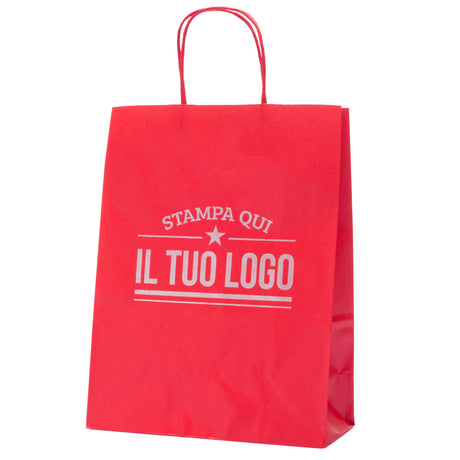 Buste Shopper Carta Rossa Personalizzata