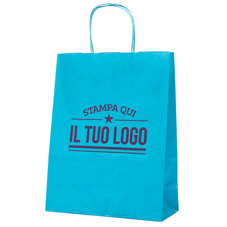 Buste Shopper Carta Turchese Personalizzata