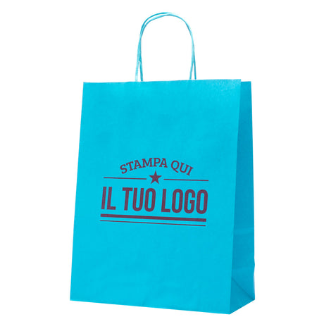 Buste Shopper Carta Turchese Personalizzata