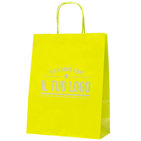 Buste Shopper Carta Verde Chiaro Personalizzata