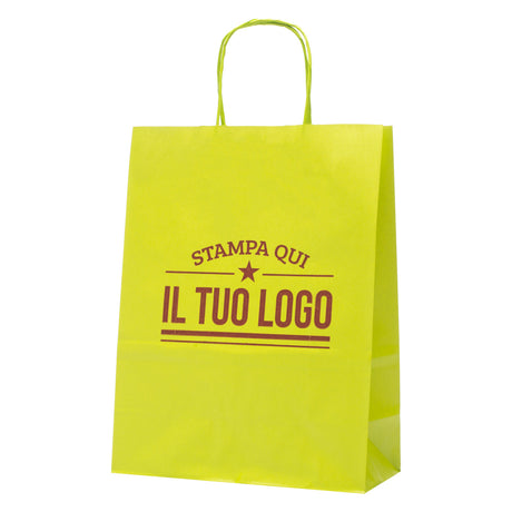 Buste Shopper Carta Verde Chiaro Personalizzata