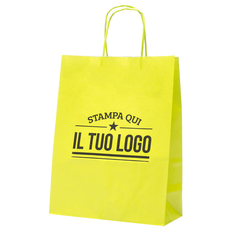 Buste Shopper Carta Verde Chiaro Personalizzata