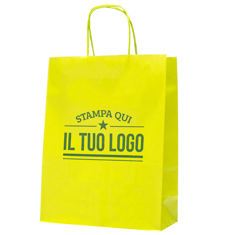 Buste Shopper Carta Verde Chiaro Personalizzata