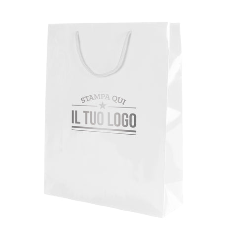 Buste Shopper Carta Lusso Lucida Personalizzabili