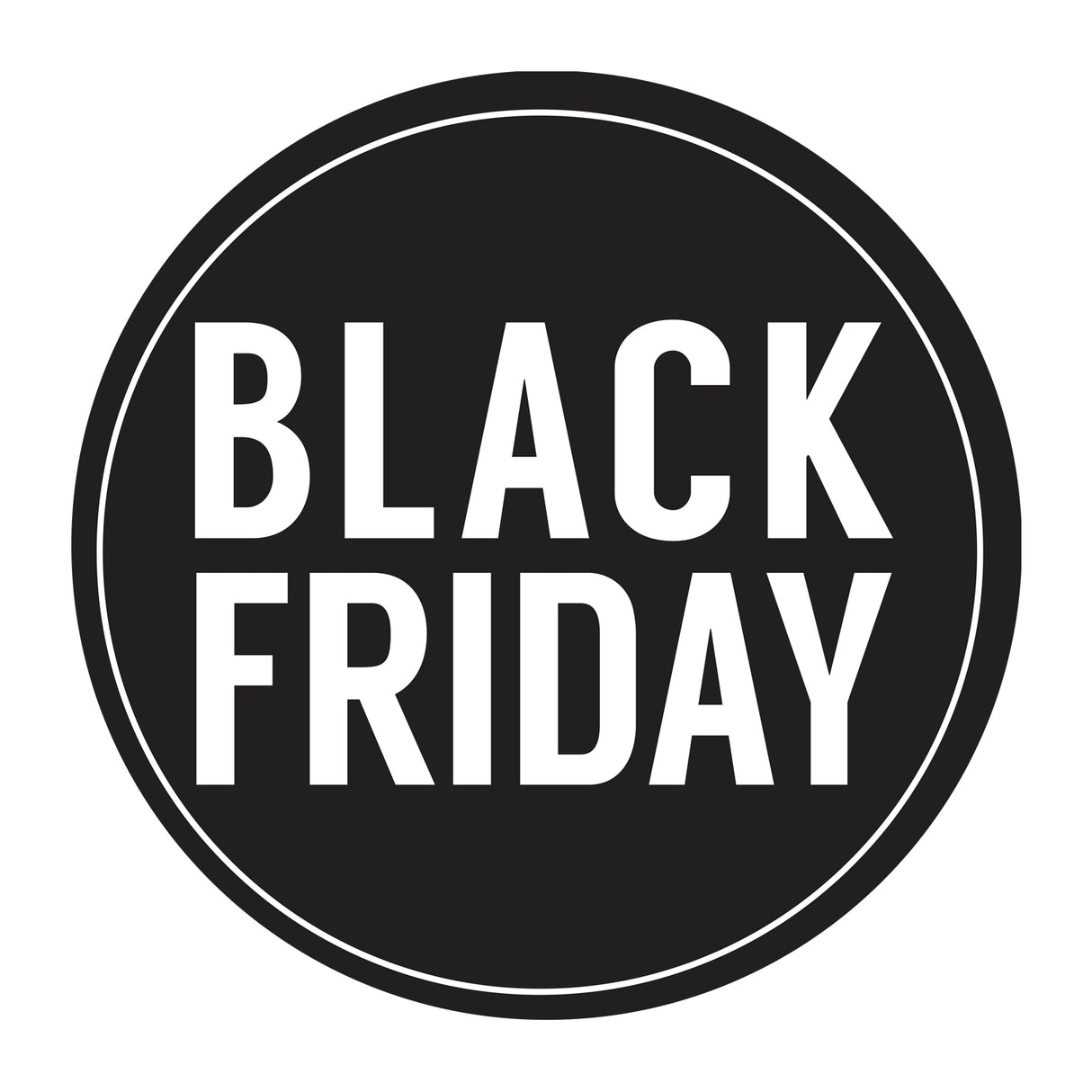 Vetrofania Black Friday Tonda